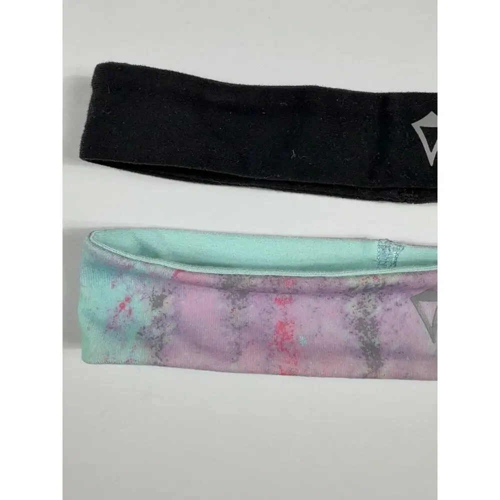 Ivivva by Lululemon Athletic Headband Lot Black Pastel Tie Dye Girls